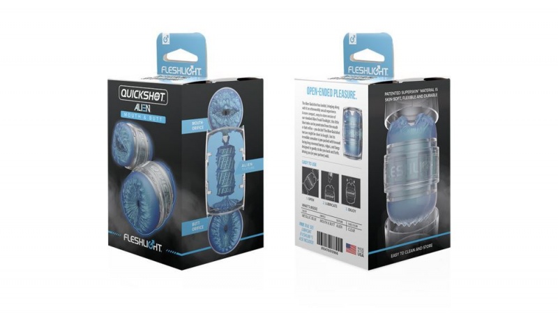 Fleshlight Quickshot Alien Butt/Mouth - Metallic Blue Freaks Male Masturbators | MALAYSIA KUL7984